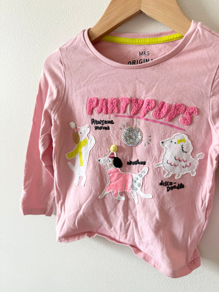 M&S Party Pups Long Sleeve • 2-3 years