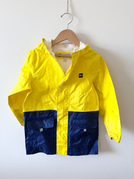 MEC Blue and Yellow Rainjacket • 4-5 years