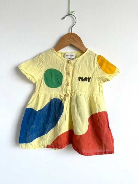 Bobo Choses Geometric Yellow Dress • 12-18 months