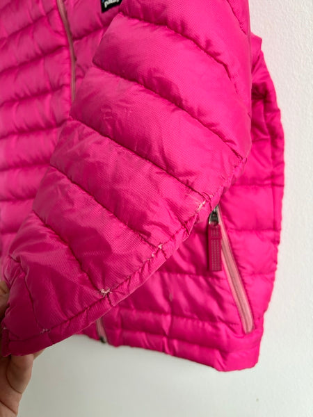 PLAY Patagonia Pink Down Zip Sweater • 4 years