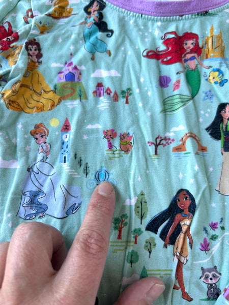 Little Sleepies x Disney Princess Blue 2pc Bamboo Long Sleeve Jammies • 2 years