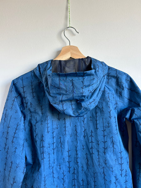 MEC Blue Tree Pattern Aquanator Rainjacket • 11-12 years