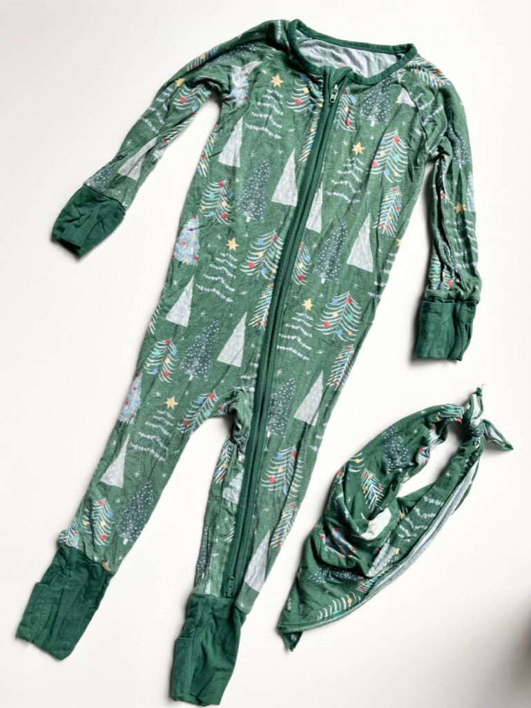 Little Sleepies Green Bamboo Jammies • 6-12 months