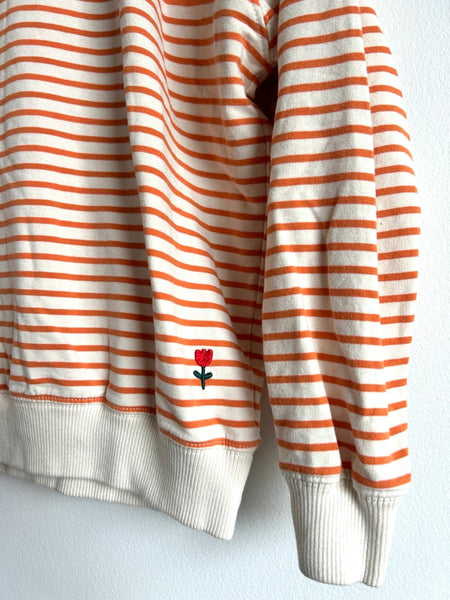 Emile et Ida Orange Striped Sweatshirt • 9-11 years