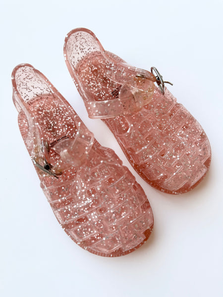 Gap Pink Sparkly Jelly Sandals • 6c