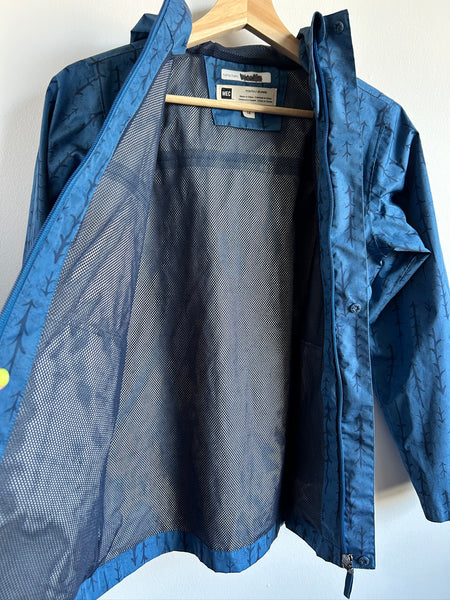 MEC Blue Tree Pattern Aquanator Rainjacket • 11-12 years