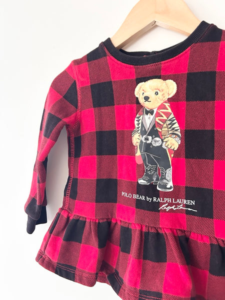 Polo by Ralph Lauren Bear Peplum Sweatshirt • 18-24 months *
