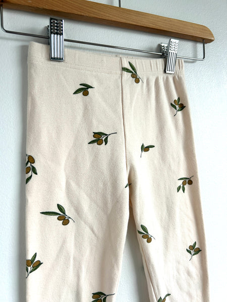 Organic Zoo Olive Branch Leggings • 3-4 years