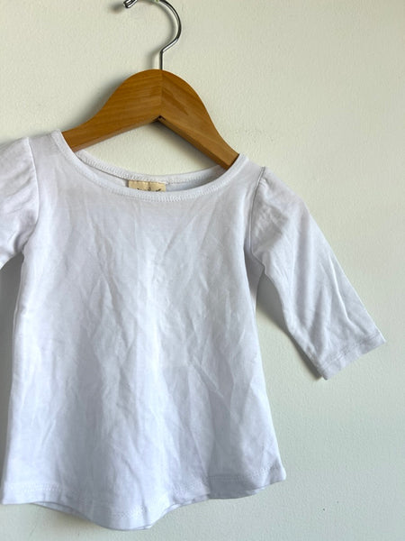 NEW Nest and Nurture White 3/4 Sleeve Shirt • 12-24 months