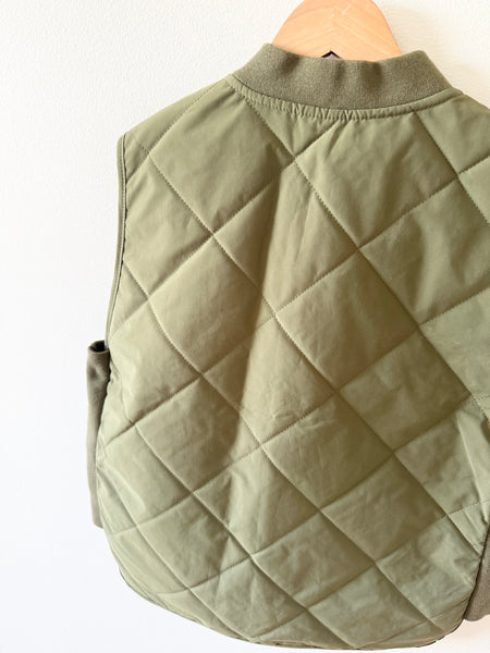 Zara Green Quilted Vest • 8-9 years