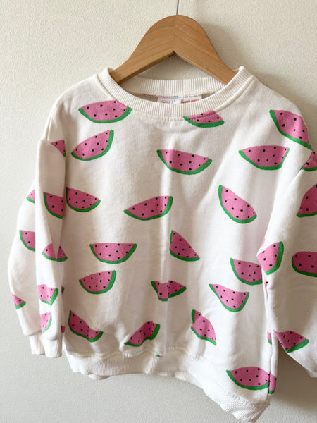 Zara Watermelon Crewneck Sweater • 3-4 years