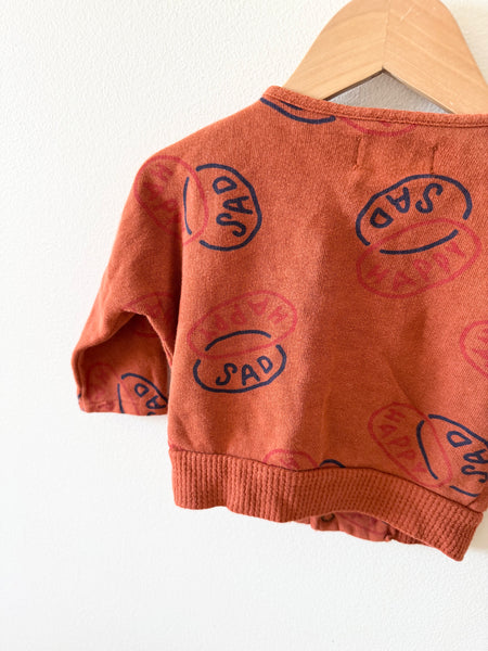 Bobo Choses Red Button Cardigan • 3-6 months