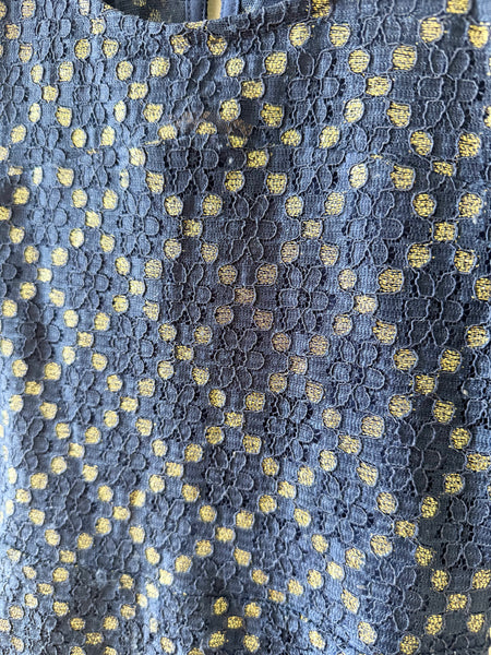 Pastourelle Gold and Blue Tank Dress • 7-8 years