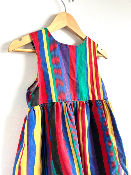 Vintage Wana Wear Striped Cotton Dress • 3-5 years (small)