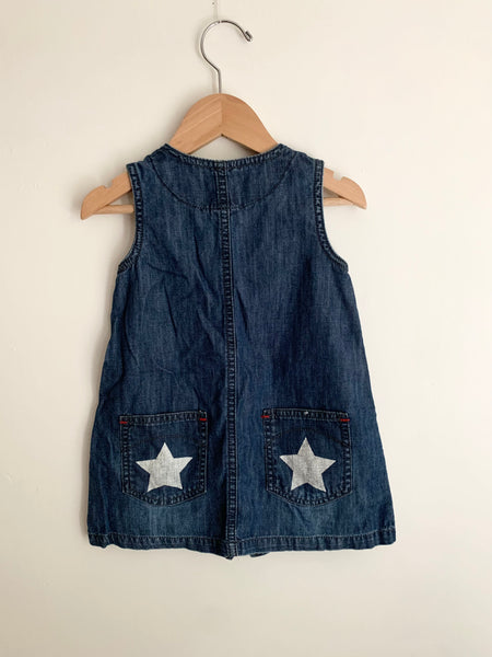 Villervalla Denim Jumper Dress • 1-2 years