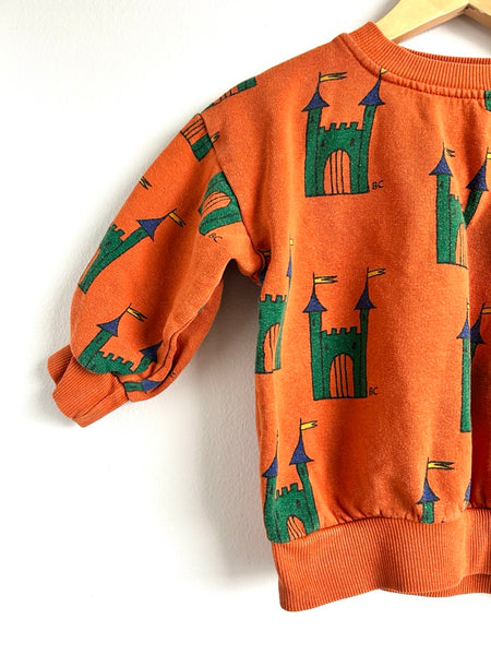 Bobo Choses Castle Orange Sweatshirt • 2-3 years