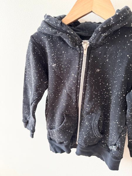 Nununu Black Zip Up Hoodie • 2-4 years