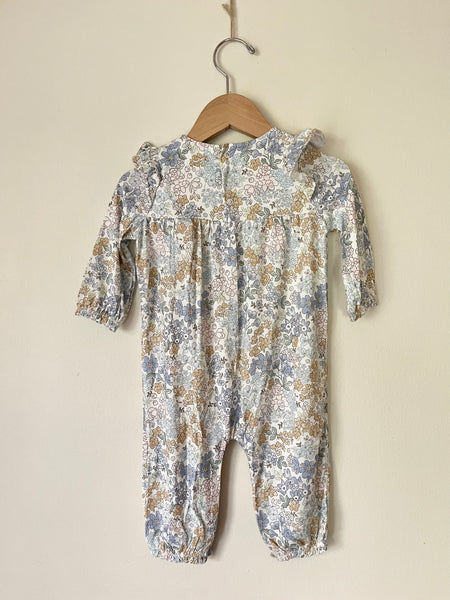 NEW Angel Dear Ruffle Sleeve Floral Romper • 3-6 months