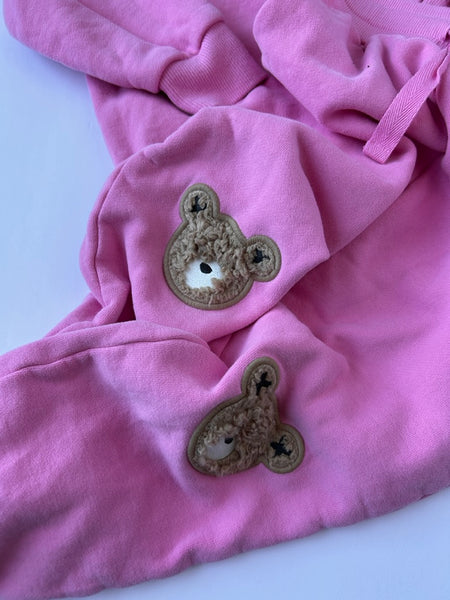 Huxbaby 2pc Pink Bear Sweatsuit • 5-6 years
