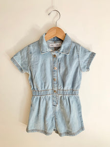 Zara Chambray Blue Jumpsuit • 9-12 months