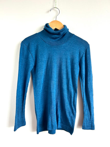 Engel Blue Wool + Silk Turtleneck • 6-8 years (128cm)