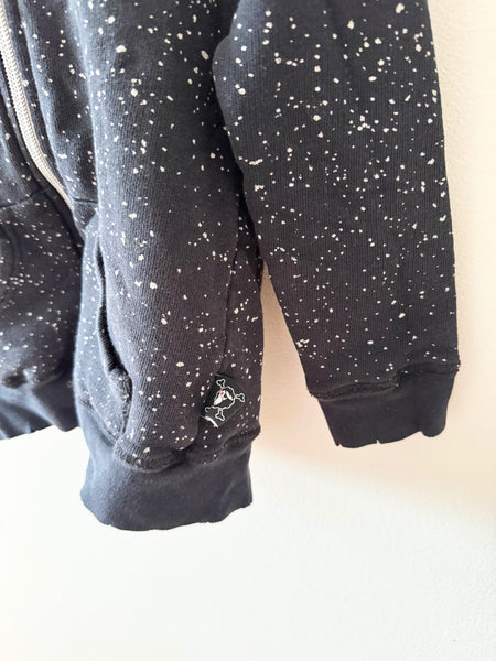 Nununu Black Zip Up Hoodie • 2-4 years