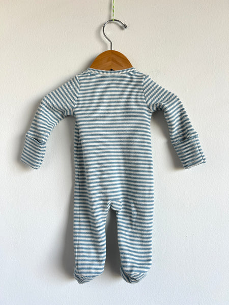 Gap Blue Striped Bear Sleeper • Newborn (up to 7lbs)