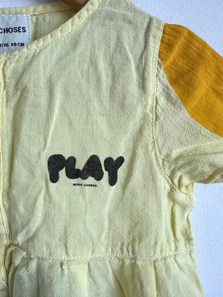 Bobo Choses Geometric Yellow Dress • 12-18 months
