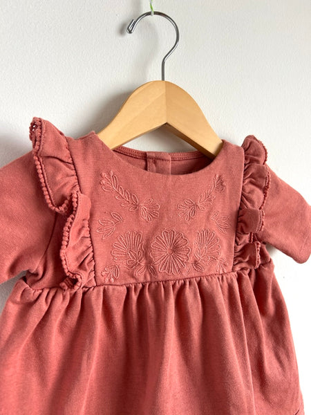 Pink Embroidered Peplum Ruffle Top • 18-24 months