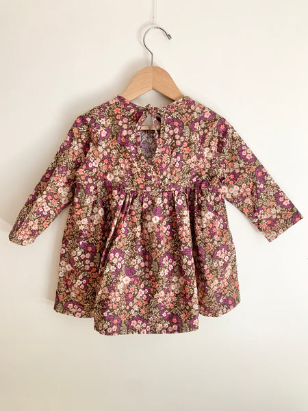 Nest and Nurture Purple Floral Dress • 2 years