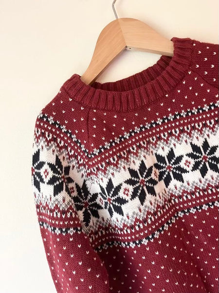 Old Navy Thick Red Knit Sweater • 5-6 years