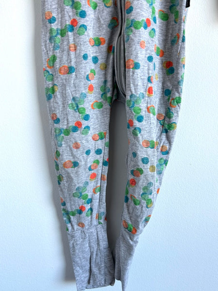 Bonds Multi Orange/Green/Blue Dots Grey Zip Romper • 18-24 months