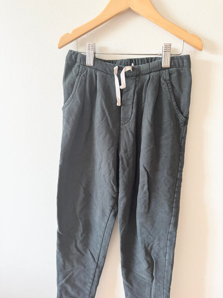 Gray Label Blue Cotton Joggers with White Drawstring • 7-9 years