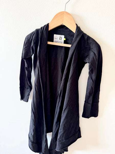 Nununu Long Black Cardigan • 2-3 years