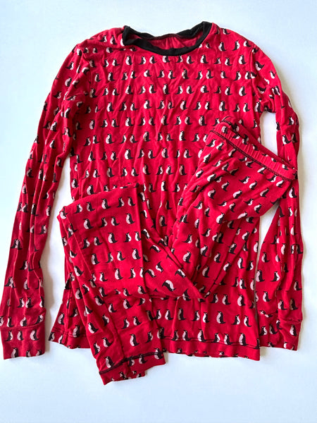 Kickee Red Penguins 2pc Jammies Set • 9-10 years
