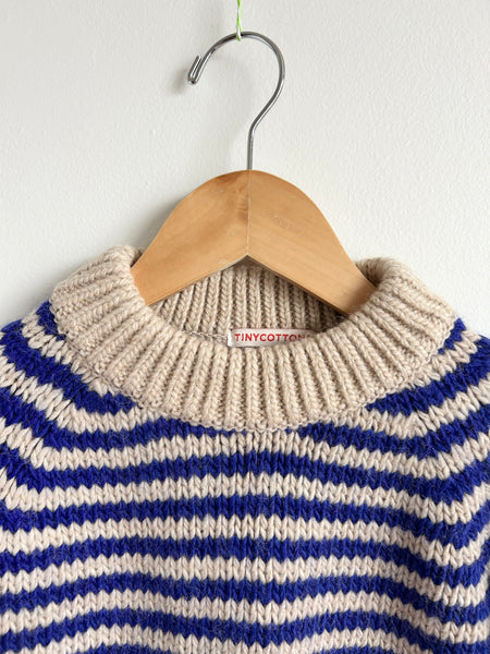 Tiny Cottons Boxy Wool Blend Striped Sweater • 2-3 years