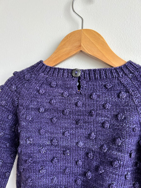 Misha and Puff Purple Popcorn Sweater • 12-18 months