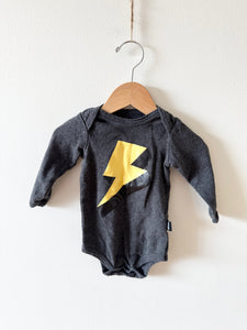 Whistle and Flute Lightning Bolt Long Sleeve Onesie • 3-6 months