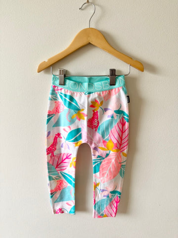 NEW Bonds Floral Leggings with Blue Waistband • 18-24 months