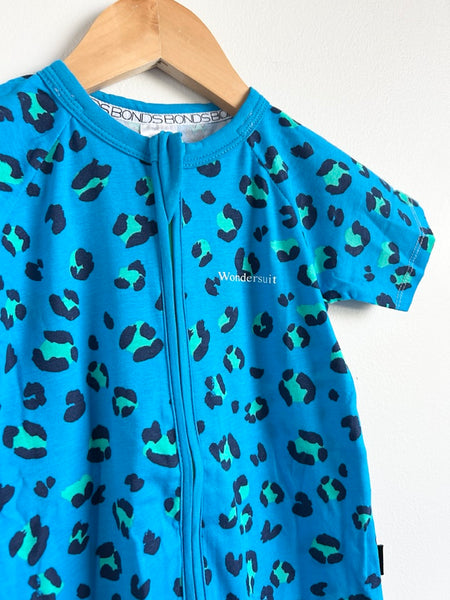 NEW Bonds Blue Leopard Wondersuit • 18-24 months