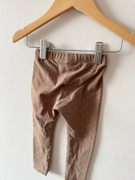 Jax and Lennon Brown Polkadot Leggings • 12-18 months