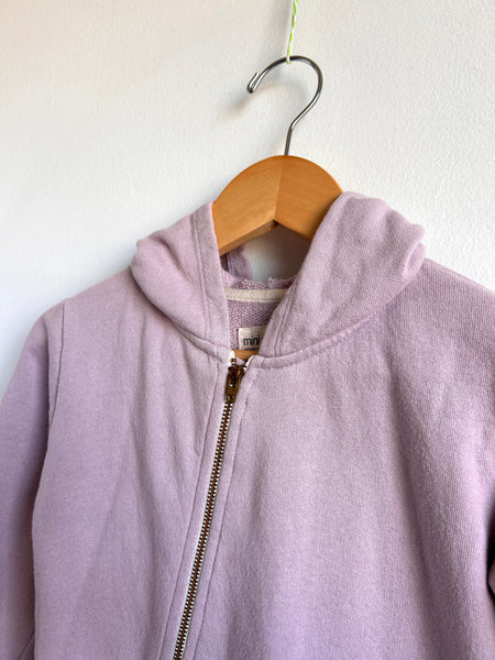 Mini Mioche Lilac Hooded Zip Romper • 3-4 years