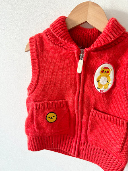 Bebe De Pino Red Wool Vest • 2-4 years