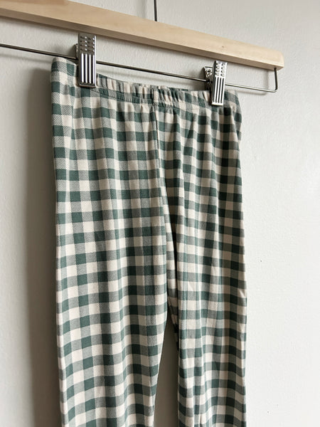 Little and Lively Green Gingham Leggings • 5 years