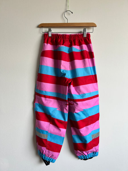 Villervalla Pink, Blue, Red Striped Rainpants • 9-10 years (134cm)