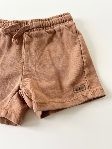 Zara Brown Drawstring Shorts • 18-24 months *