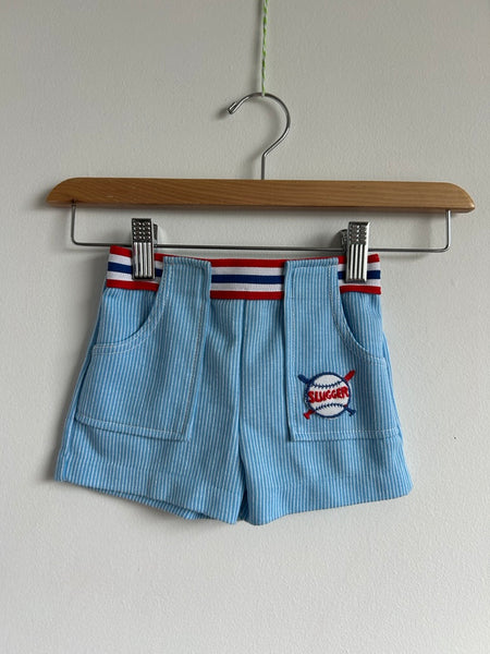 Vintage Carter's Slugger Striped Shorts • 1-2 years