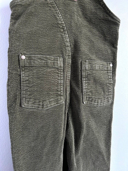 Souris Mini Green Corduroy Overalls • 4-5 years