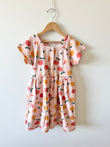 Hanna Andersson Citrus Fruits Short Sleeve Dress • 7-9 years