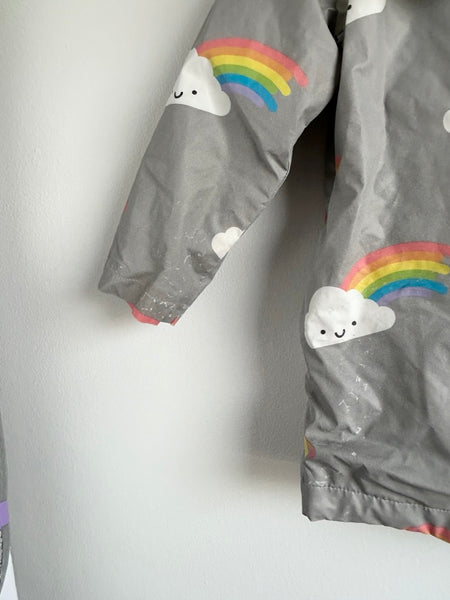 Whistle and Flute Lined Grey Rainjacket • 3-4 years